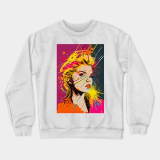 Modern woman in pop-art style portait Crewneck Sweatshirt